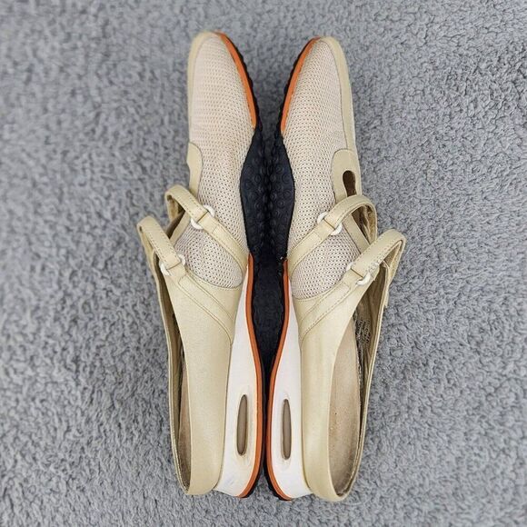 Vintage Cole Haan Womens Shoes Sz 9.5 B Tan Leather Slip On Mule Clogs Comfort - Picture 5 of 10